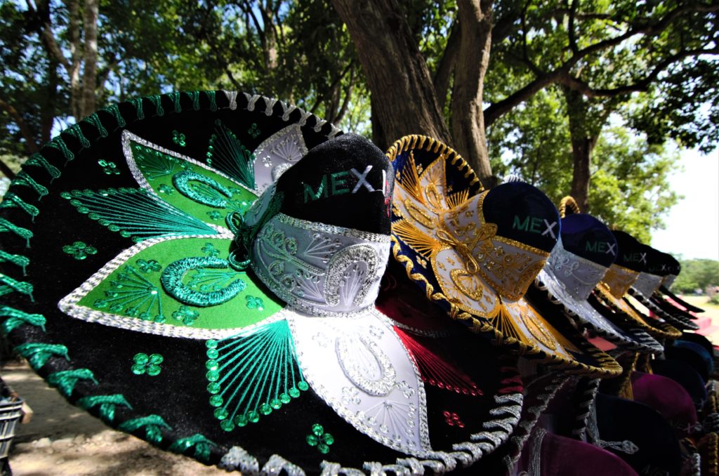 There's a variety of Mexican hats to choose from. It makes a great souvenir as well. They're colorful, and adorned with beautiful details of embroidery.